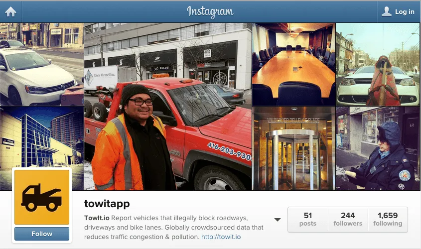 TowIt Instagram promotional material