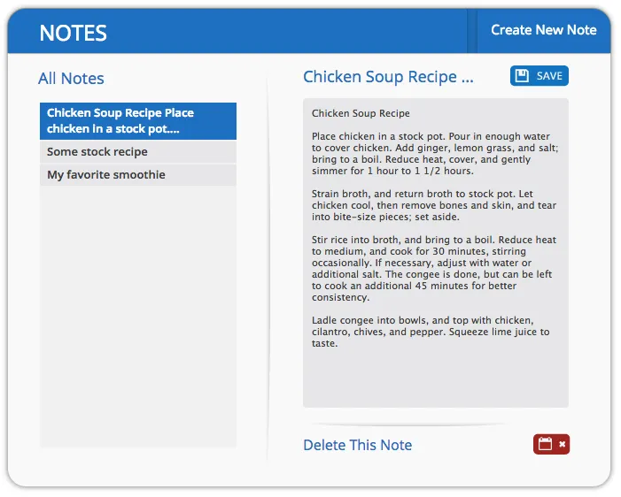 upsling notes interface